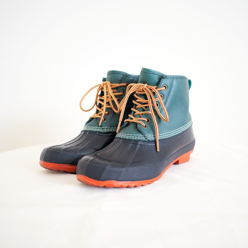 J Crew Heritage duck boots in tumbled leather men's size 8